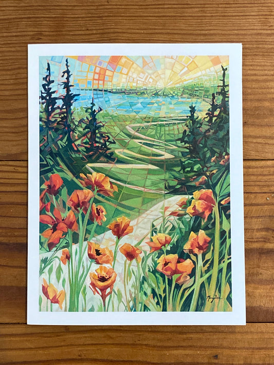 "Poppy Path" Notecard