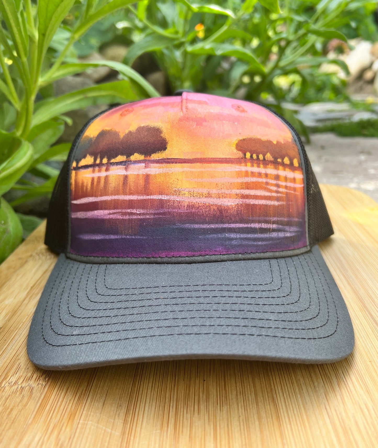 "Serene Sunset" Hand Painted Hat
