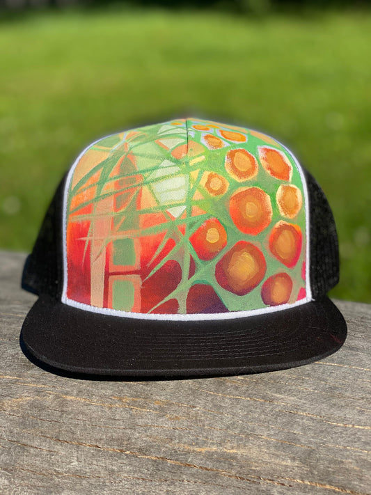 "Natural Abstraction" Hand Painted Hat