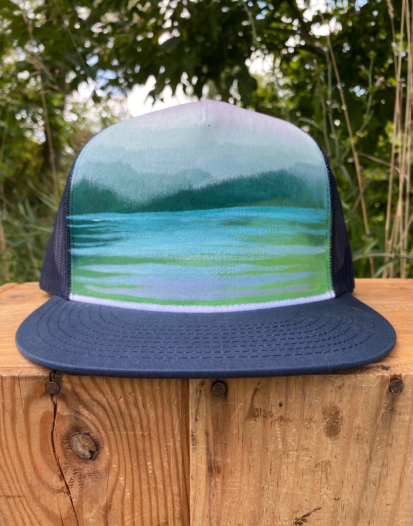 "Still Water" Hand Painted Hat