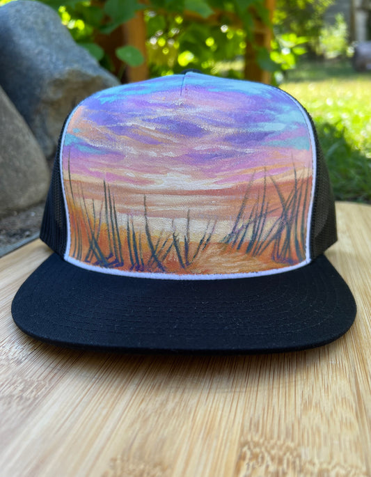 "Dune Grass" Hand Painted Hat