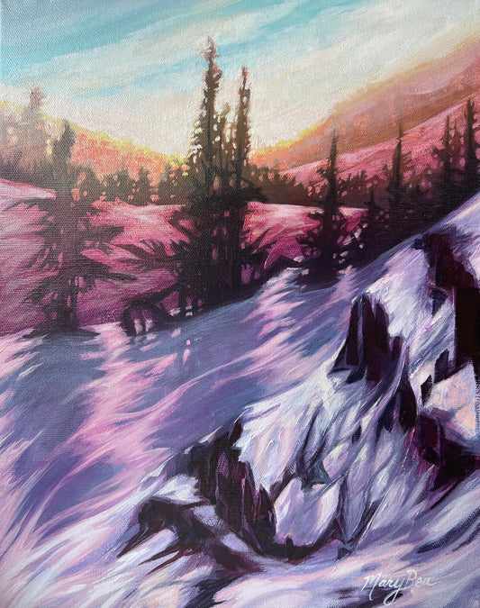 "Snowy Hillside" 11x14 Original