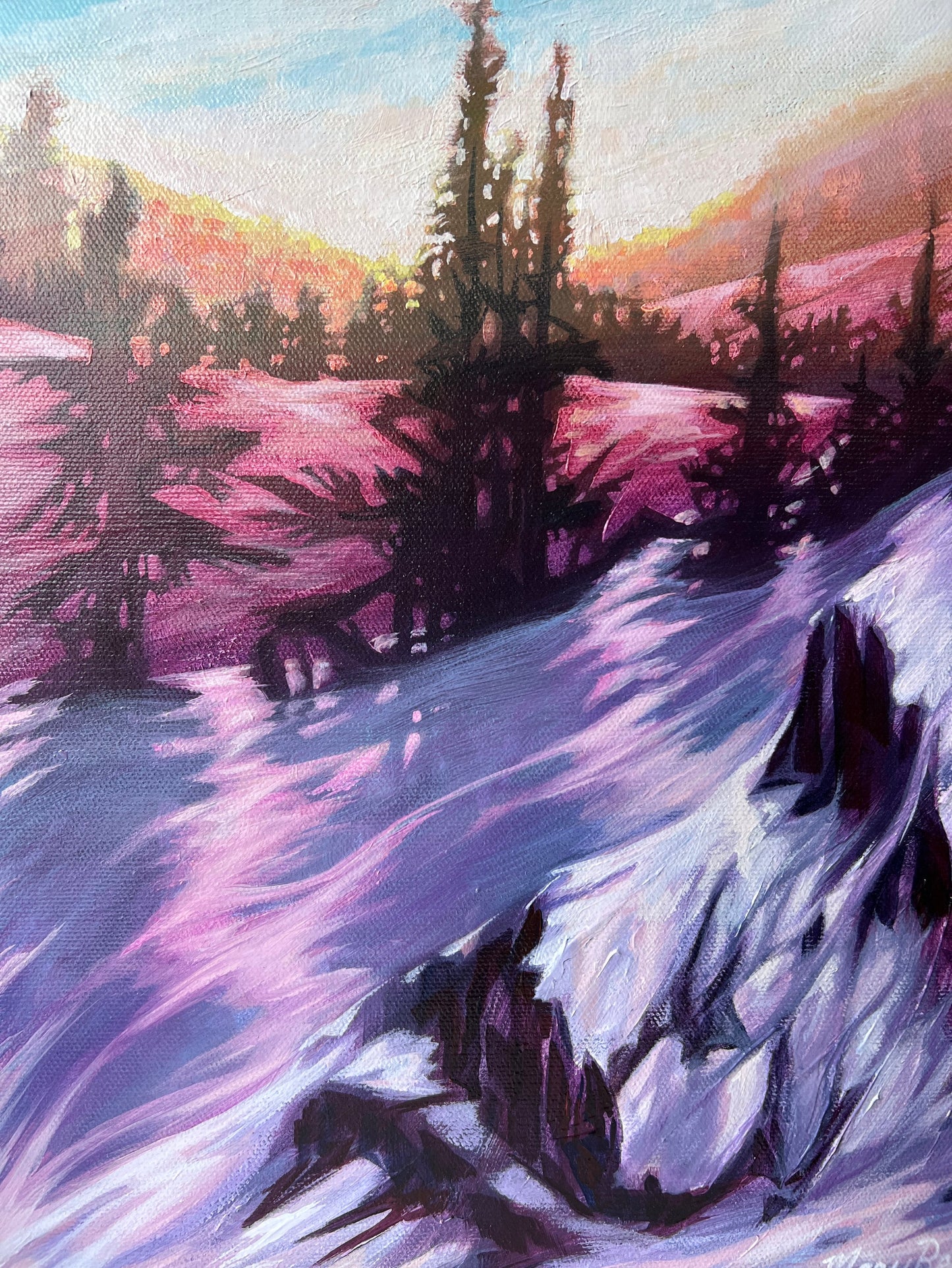 "Snowy Hillside" 11x14 Original