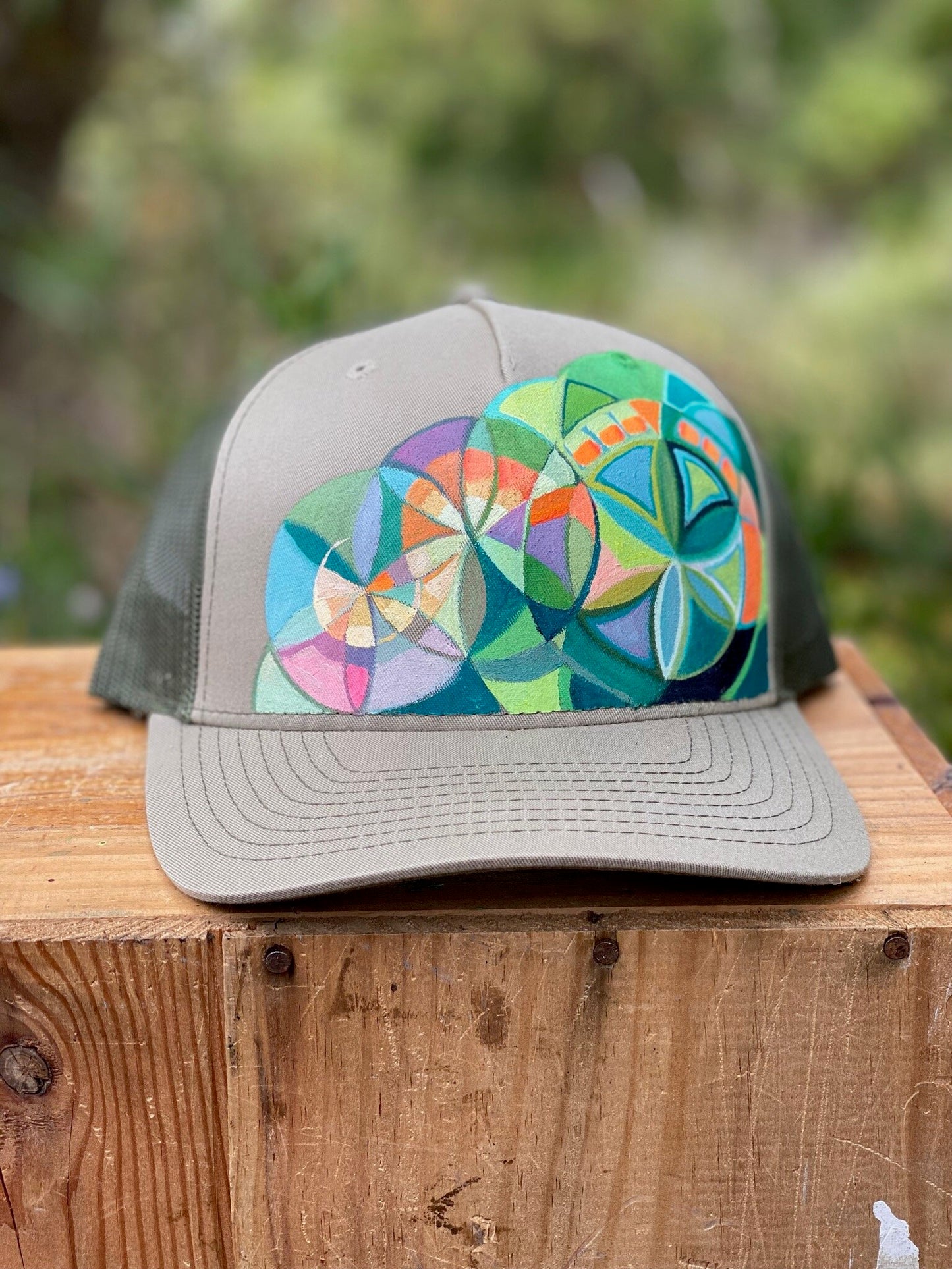 "Life Patterns" Hand Painted Hat