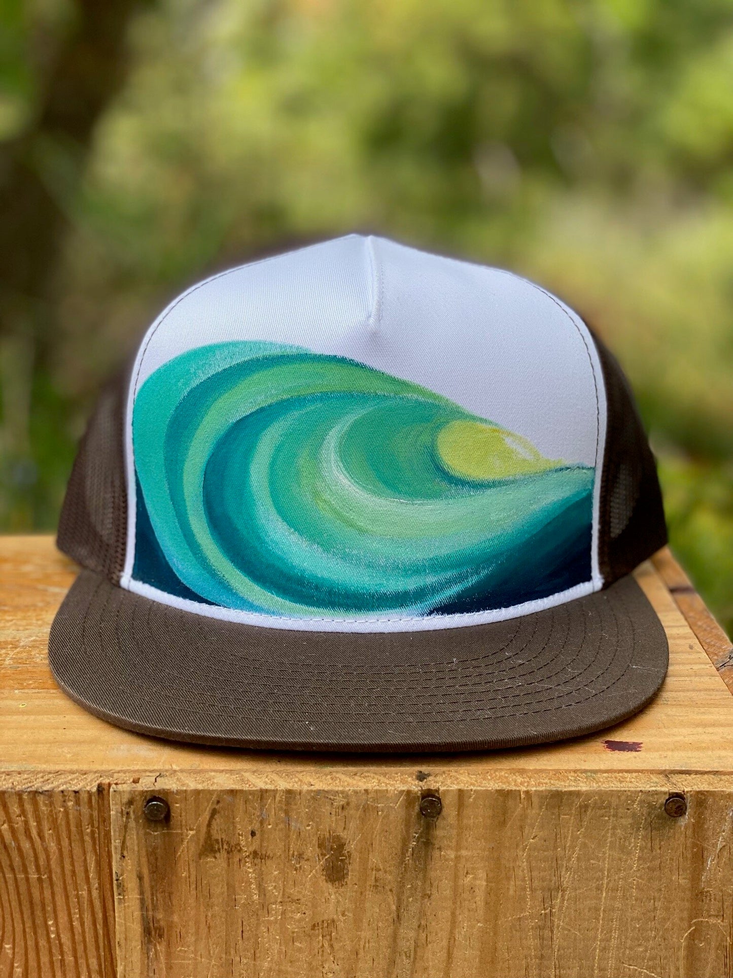 "Smooth Wave" Hand Painted Hat