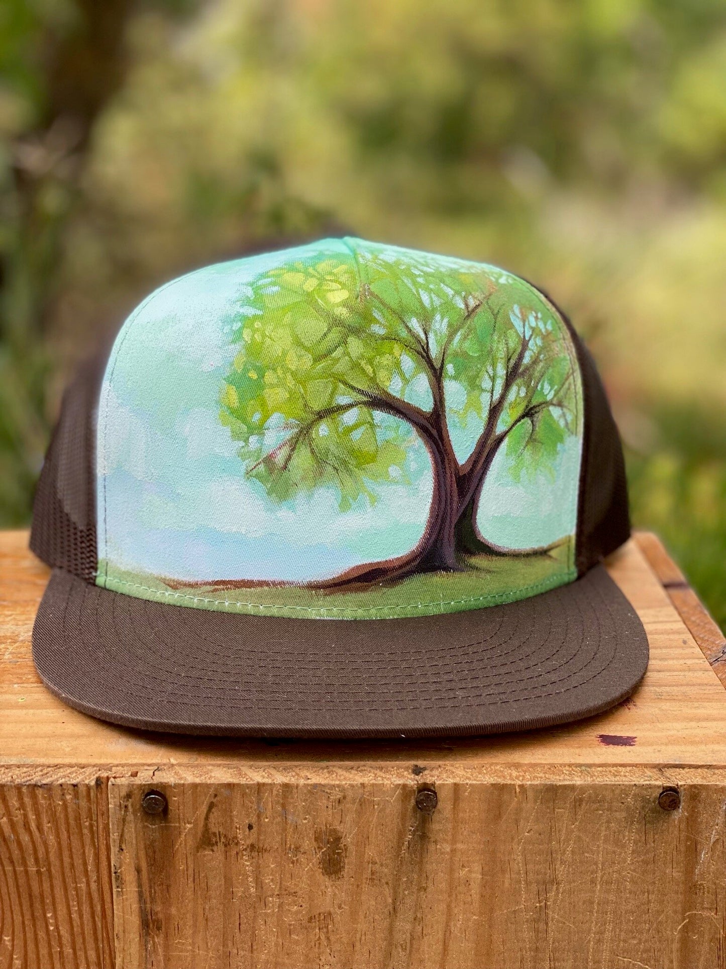 "The Tree" Hand Painted Hat