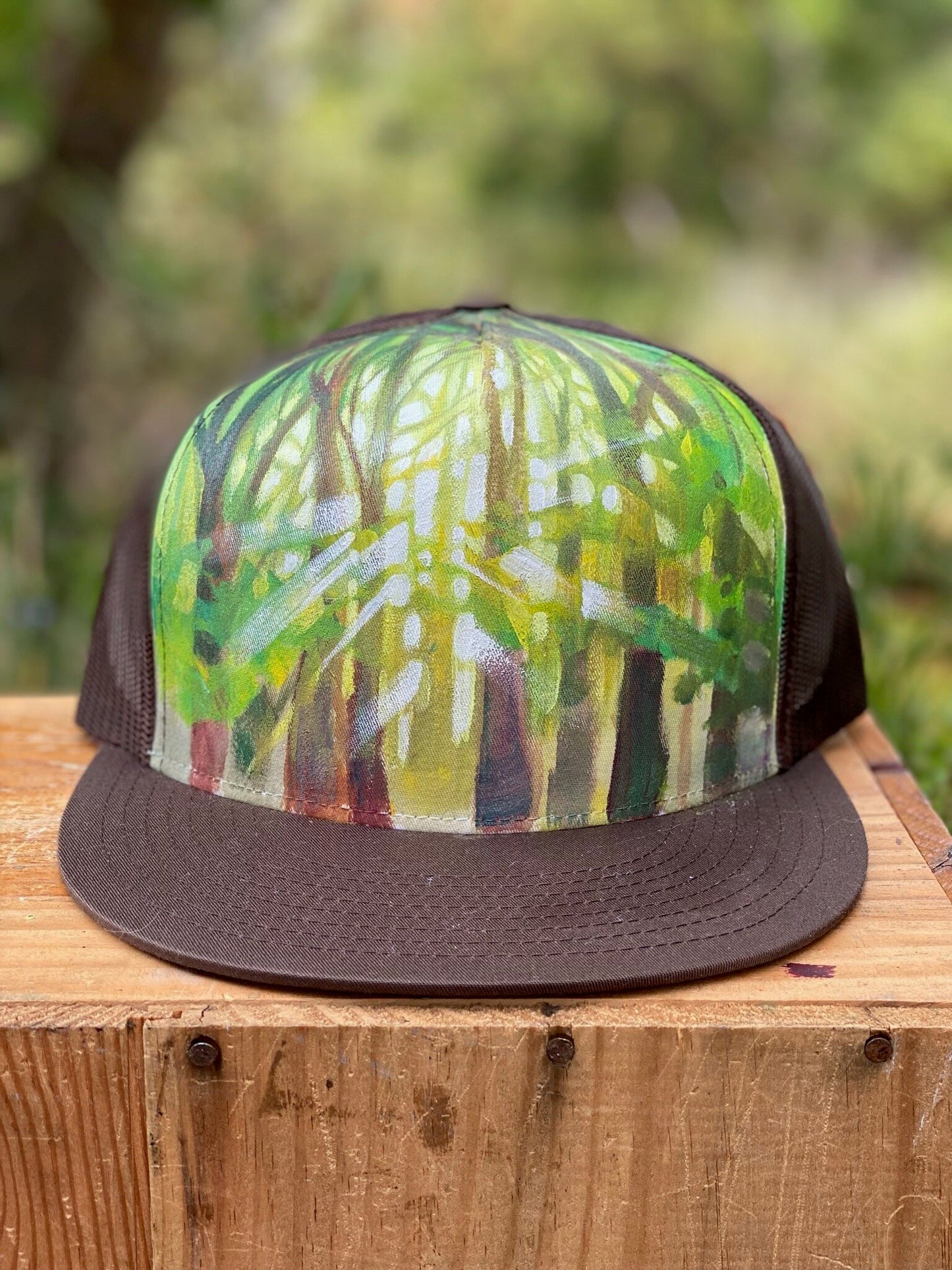 "Forest Glow" Hand Painted Hat
