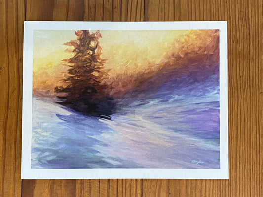 "Fire and Fleece" Notecard
