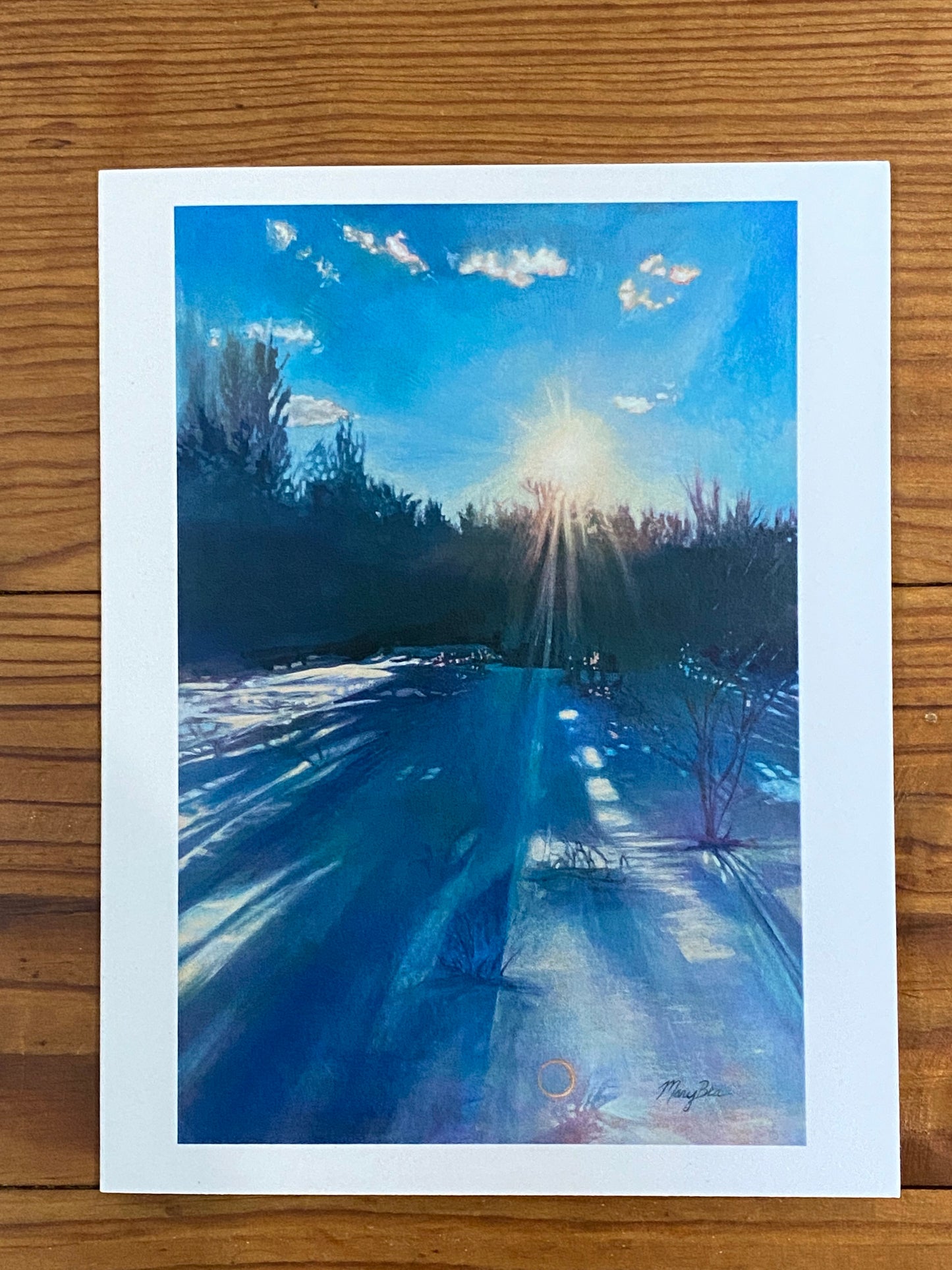 "Cold and Sunny" Notecard