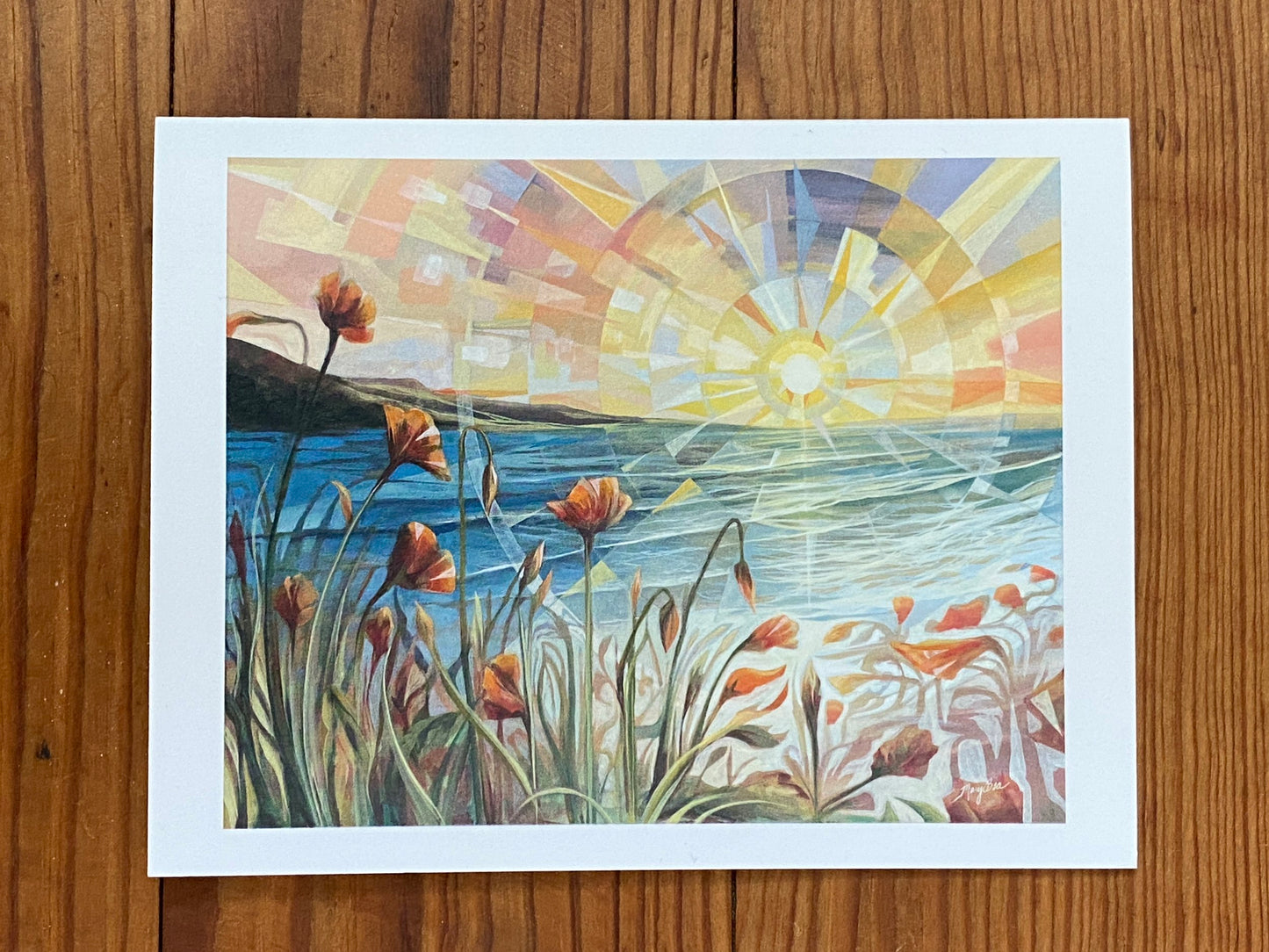 "Poppy Sunset" Notecard