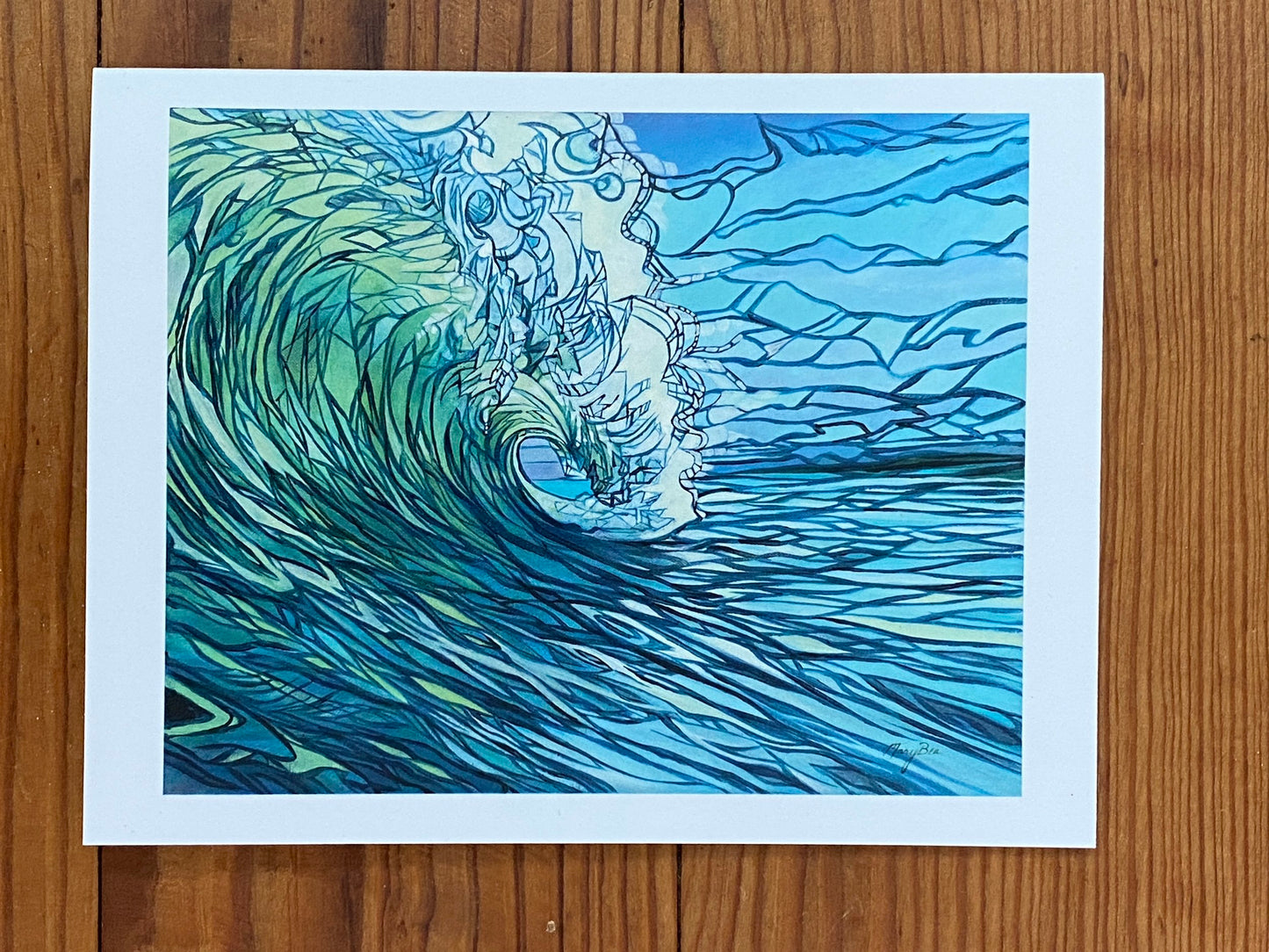 "Wave Curl" Notecard