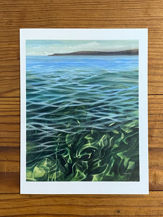 "Clear Blue Water" Notecard