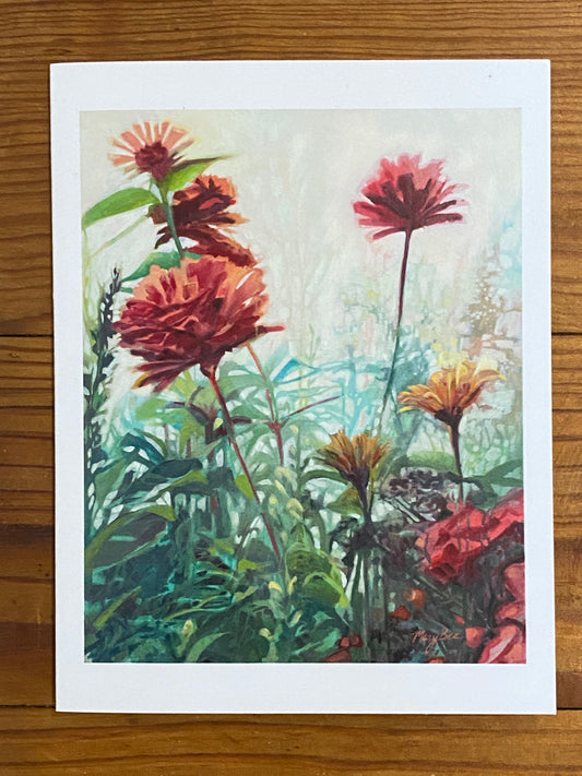 "Zinnia Garden" Notecard