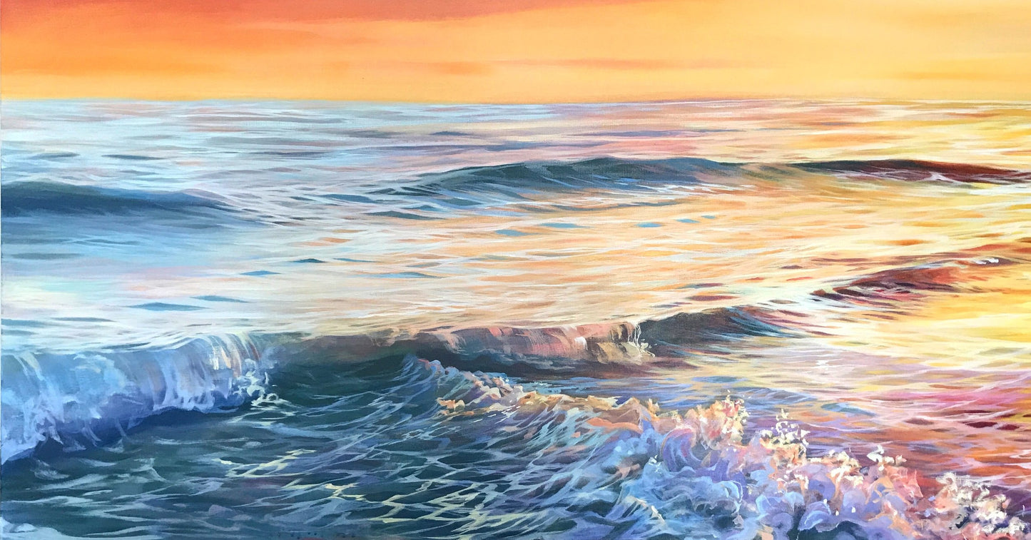'Golden Surf' Giclee Canvas Reproduction