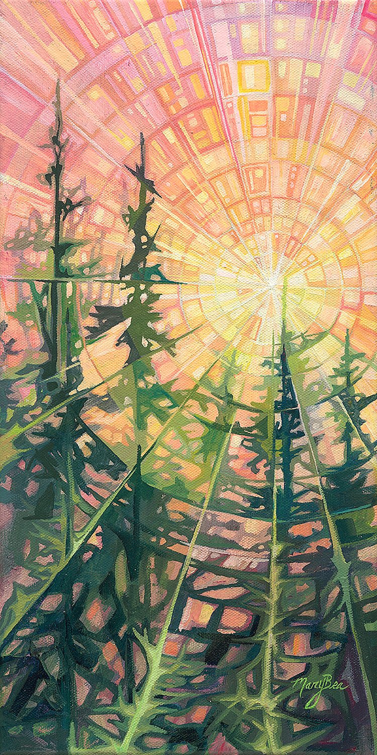 'Radiant Pines' Giclee Canvas Reproduction