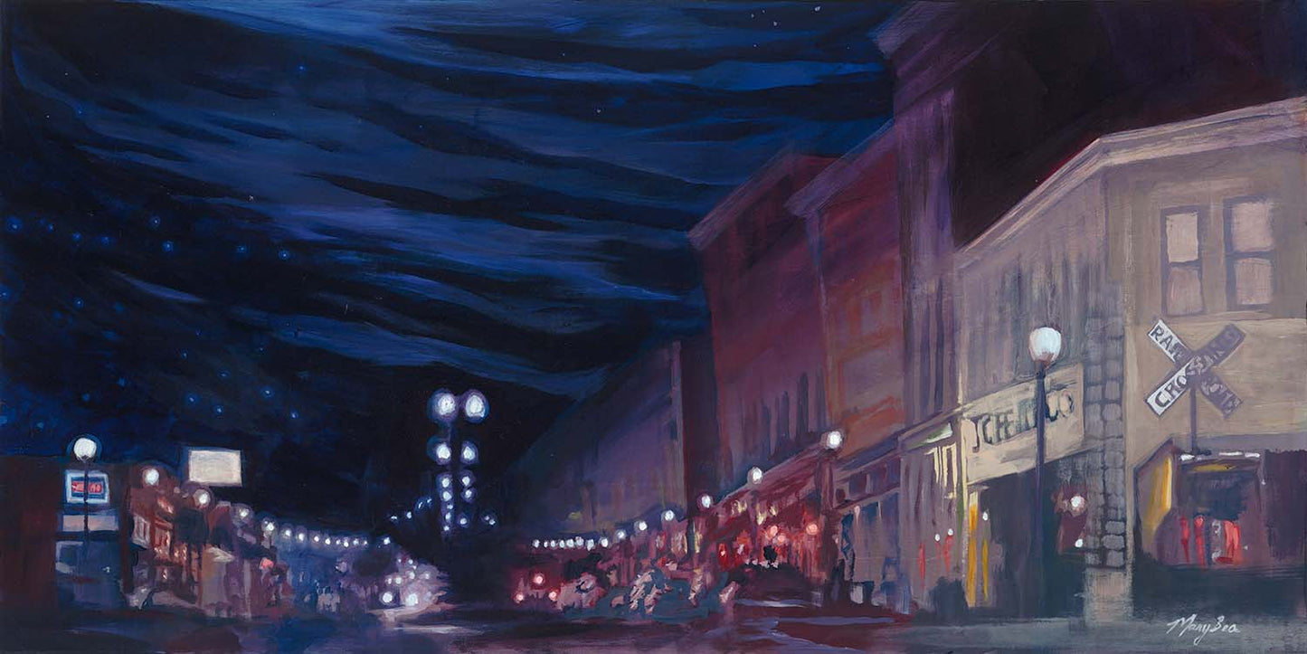 'Downtown Petoskey' Giclee Canvas Reproduction