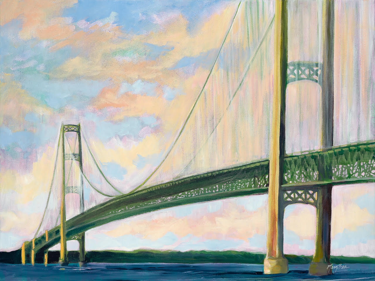 'Bridge Cruise' Giclee Canvas Reproduction