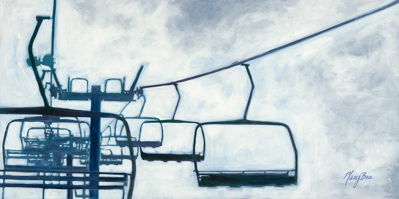 'Winter Lift' Giclee Canvas Reproduction